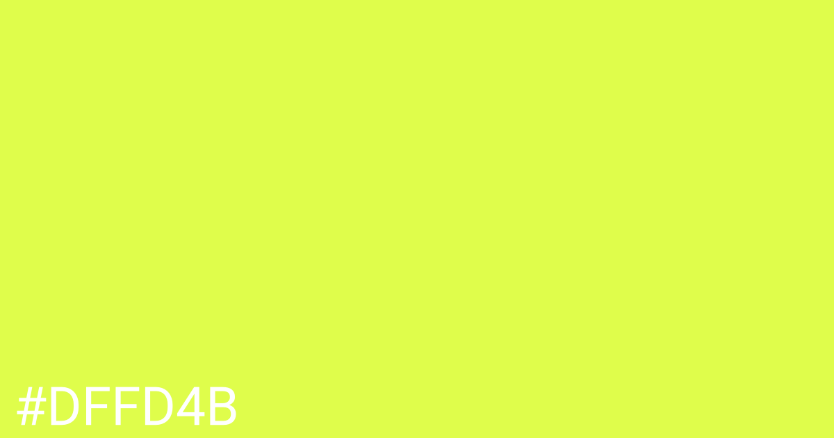 Hex color #dffd4b graphic