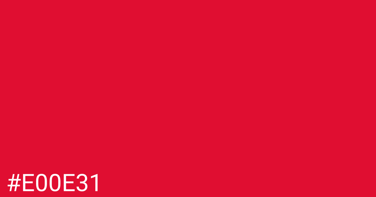 Hex color #e00e31 graphic