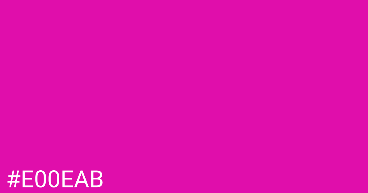Hex color #e00eab graphic