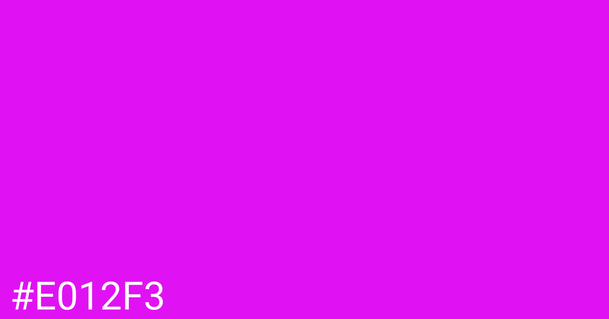 Hex color #e012f3 graphic