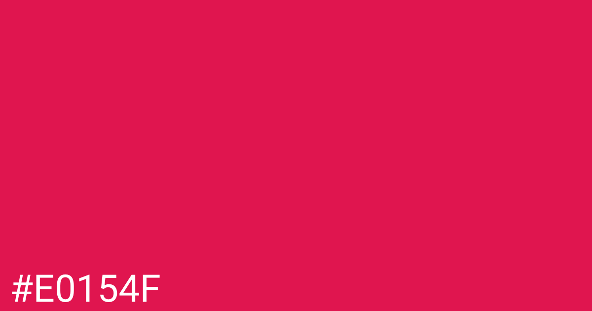 Hex color #e0154f graphic