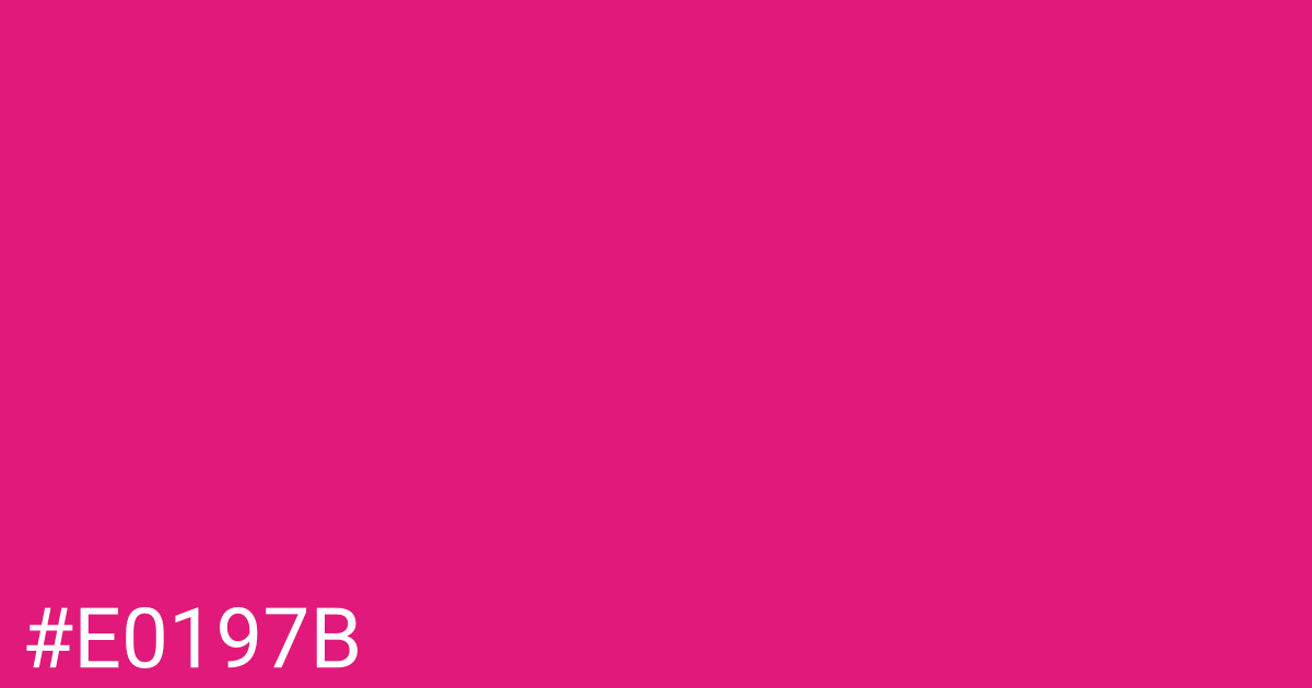 Hex color #e0197b graphic