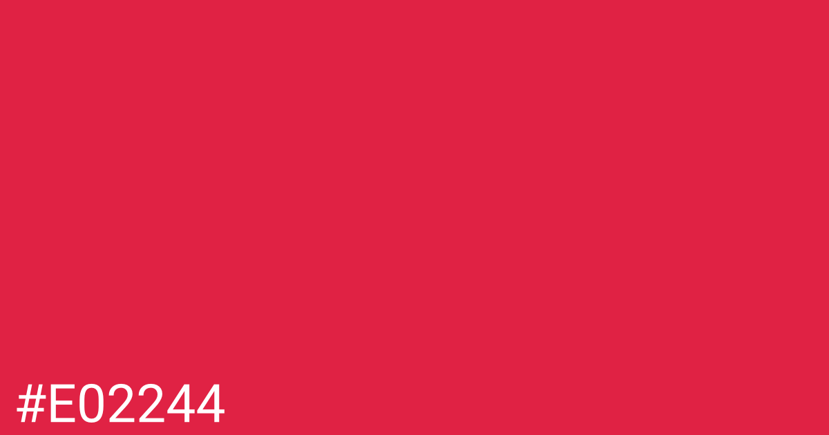 Hex color #e02244 graphic