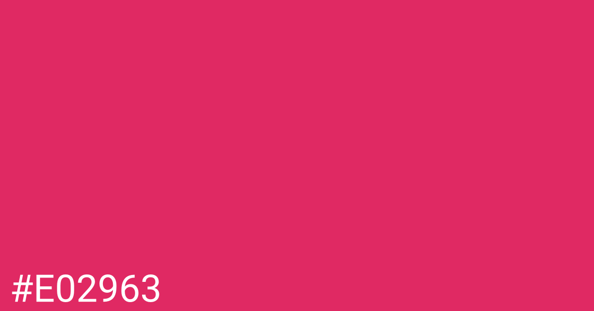 Hex color #e02963 graphic
