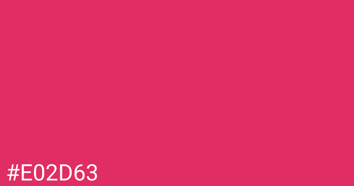 Hex color #e02d63 graphic