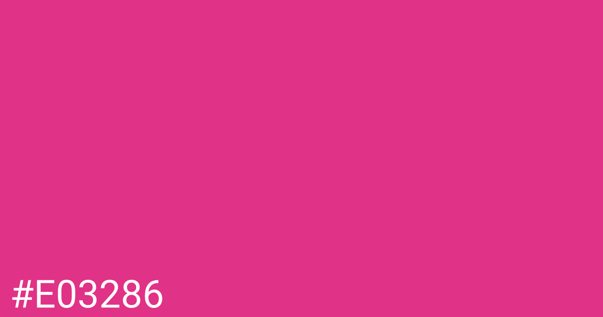 Hex color #e03286 graphic