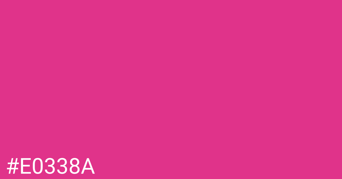 Hex color #e0338a graphic