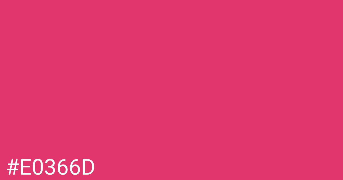 Hex color #e0366d graphic