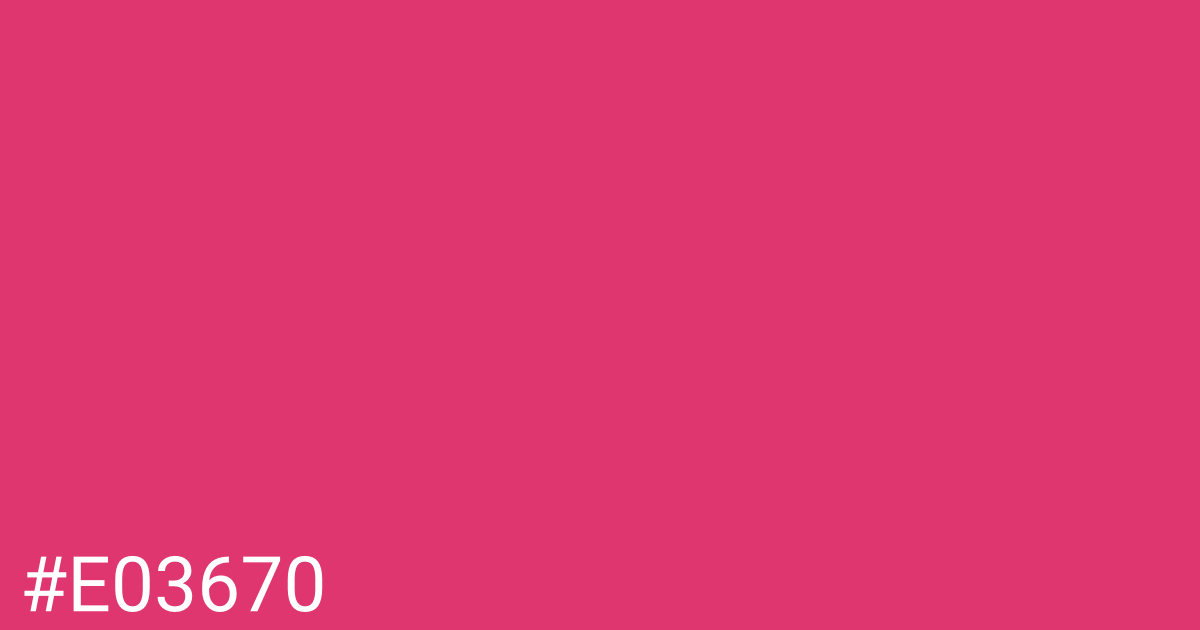 Hex color #e03670 graphic