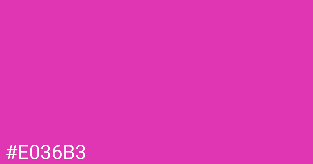 Hex color #e036b3 graphic