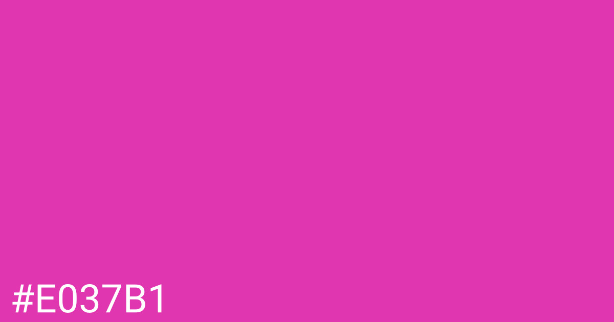 Hex color #e037b1 graphic