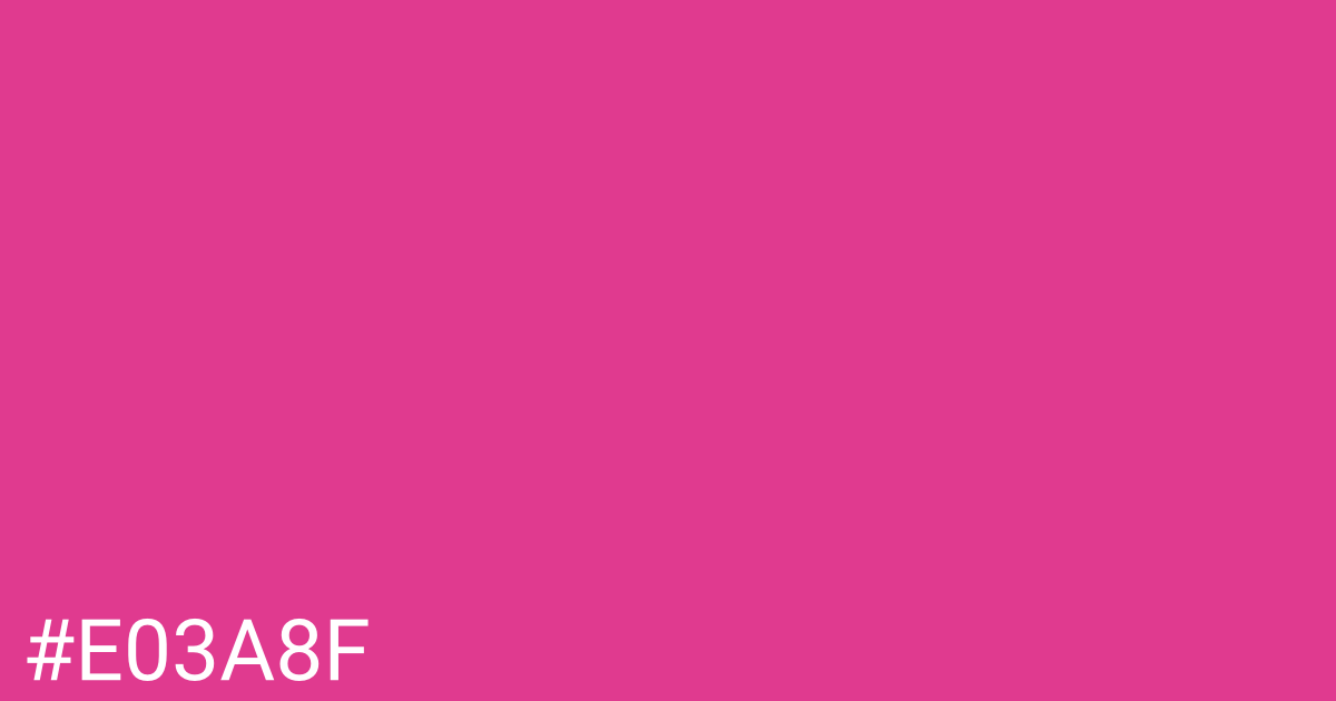 Hex color #e03a8f graphic