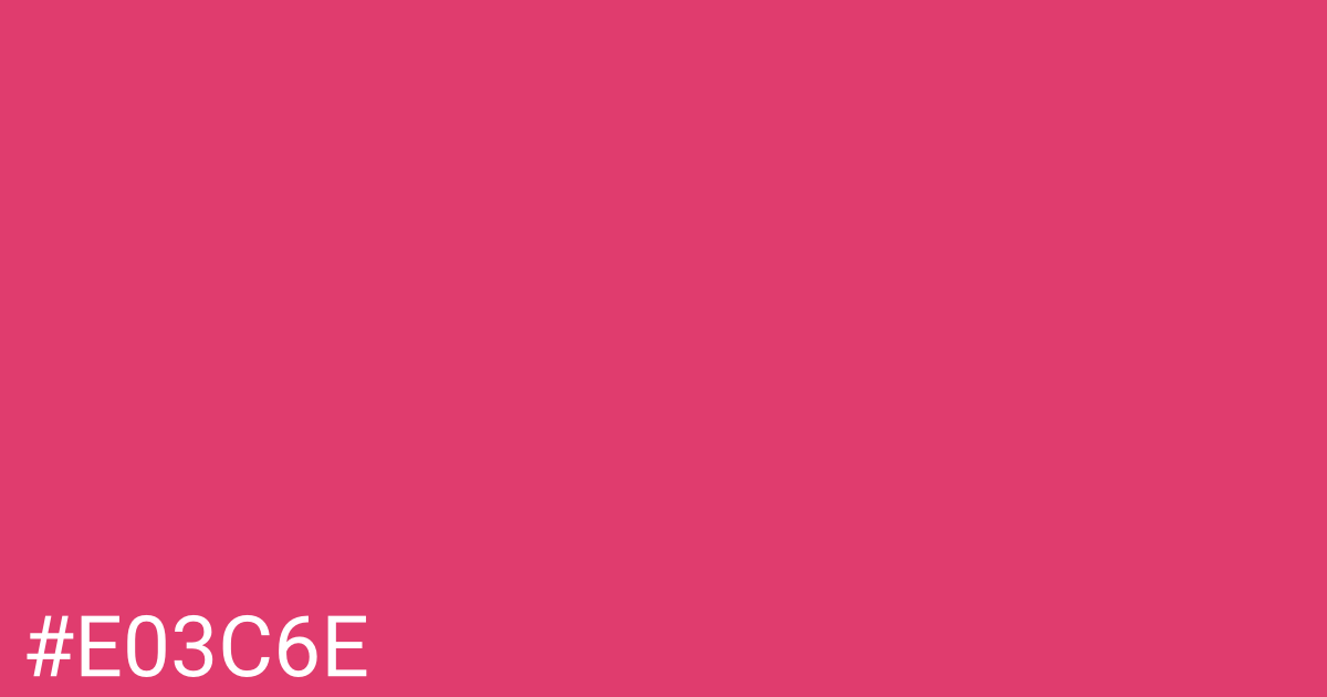 Hex color #e03c6e graphic