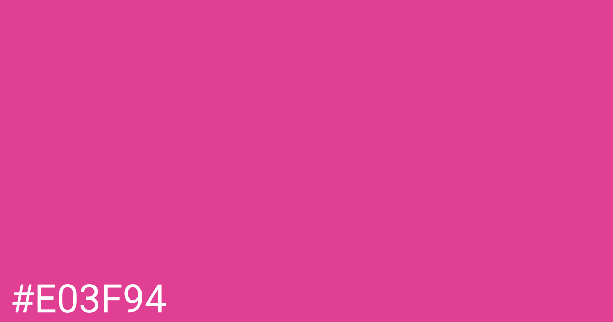 Hex color #e03f94 graphic