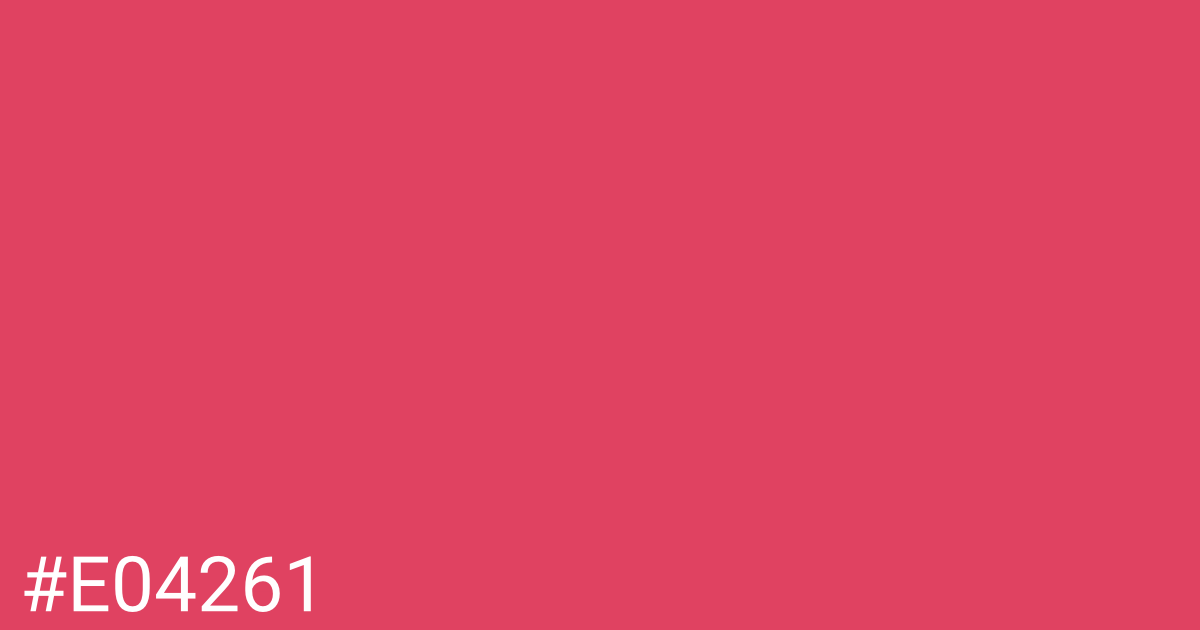 Hex color #e04261 graphic
