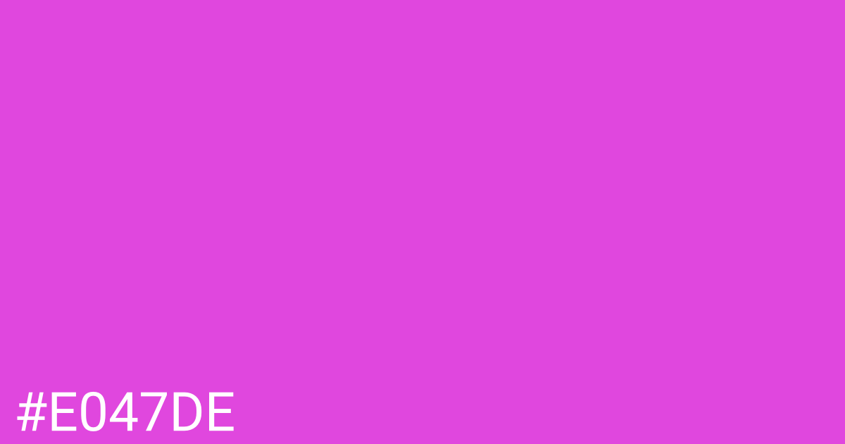 Hex color #e047de graphic
