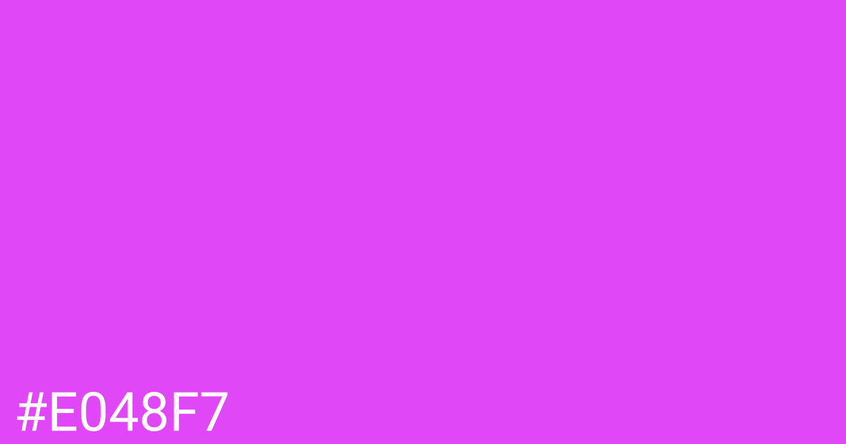 Hex color #e048f7 graphic