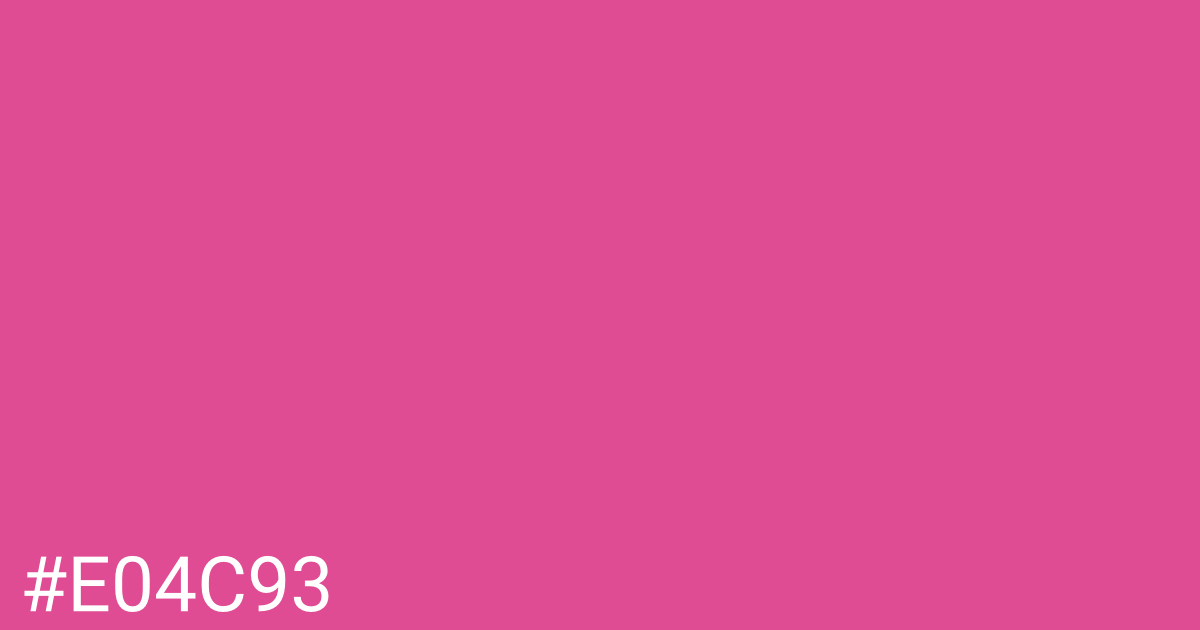 Hex color #e04c93 graphic