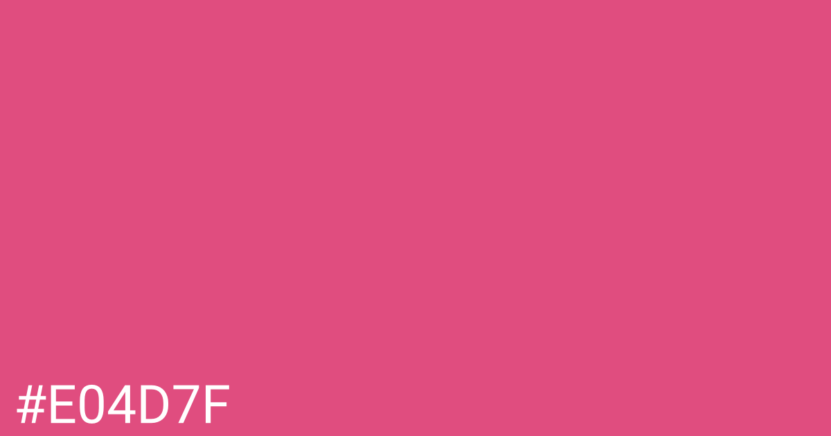 Hex color #e04d7f graphic
