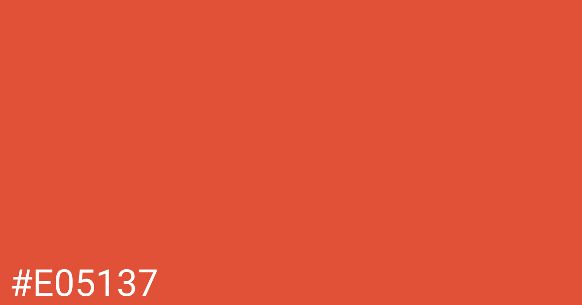 Hex color #e05137 graphic