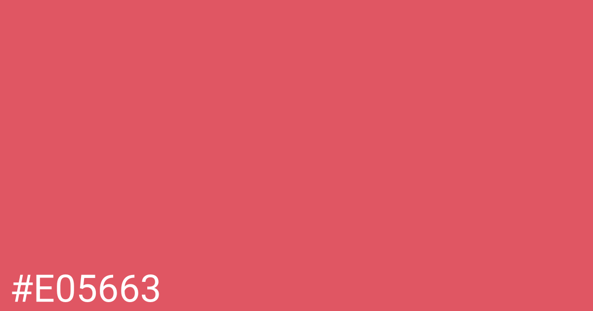 Hex color #e05663 graphic