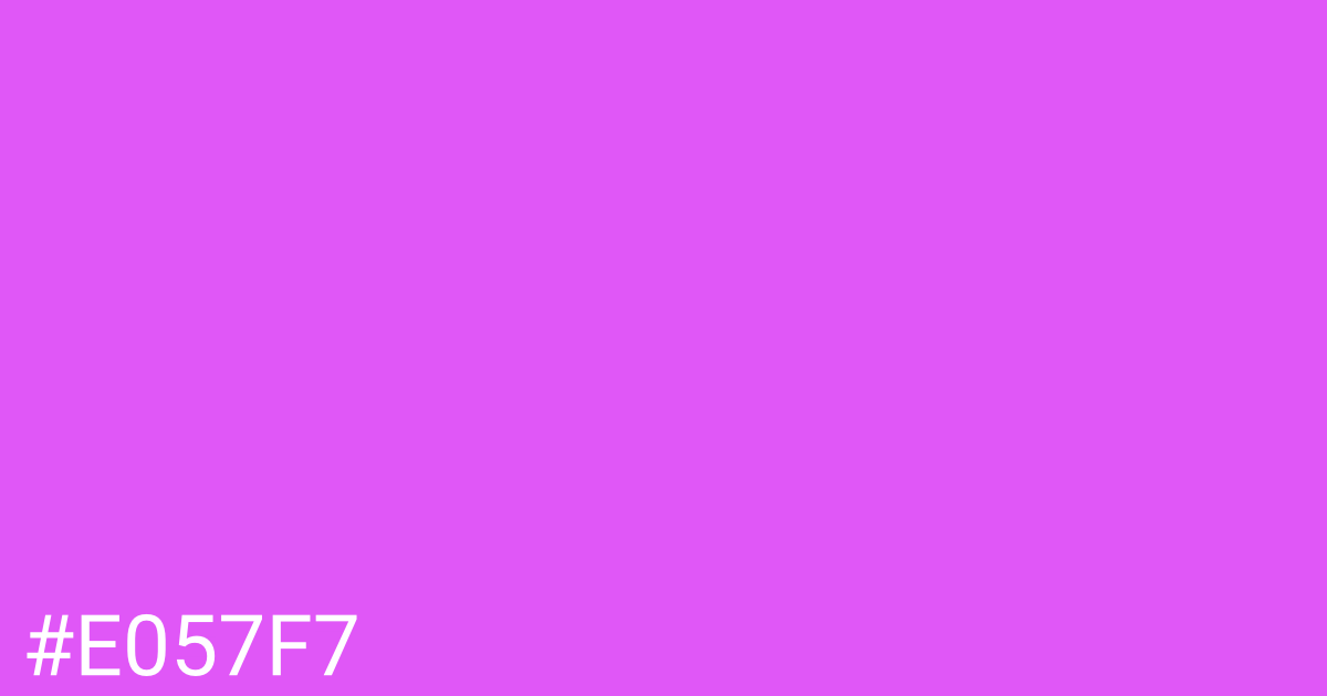 Hex color #e057f7 graphic