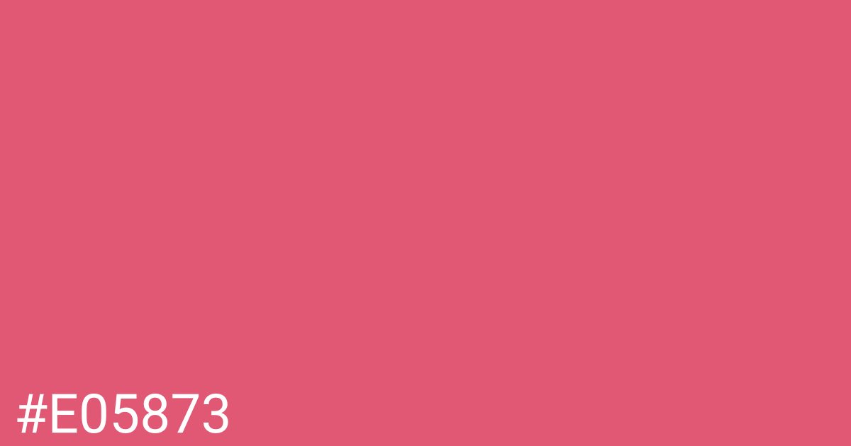 Hex color #e05873 graphic