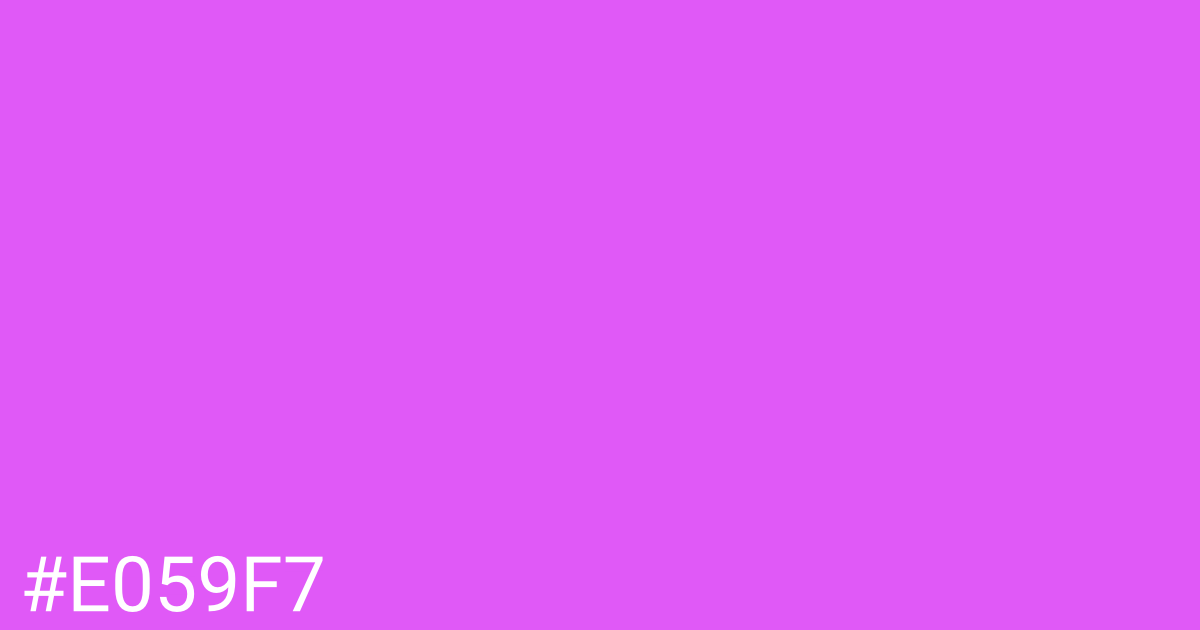 Hex color #e059f7 graphic