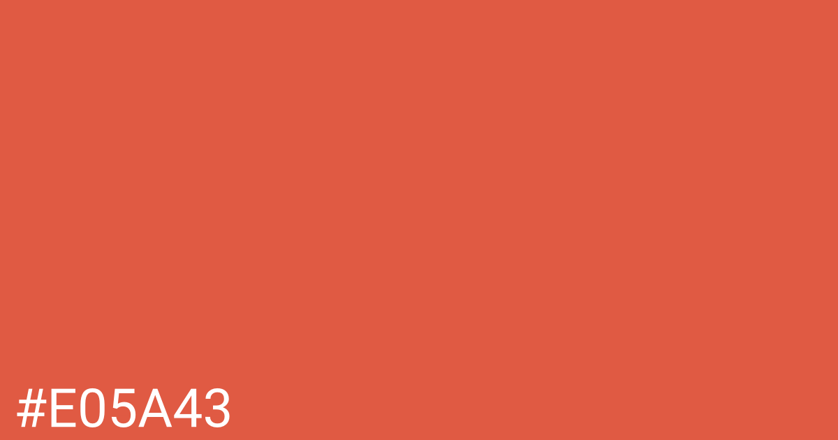 Hex color #e05a43 graphic