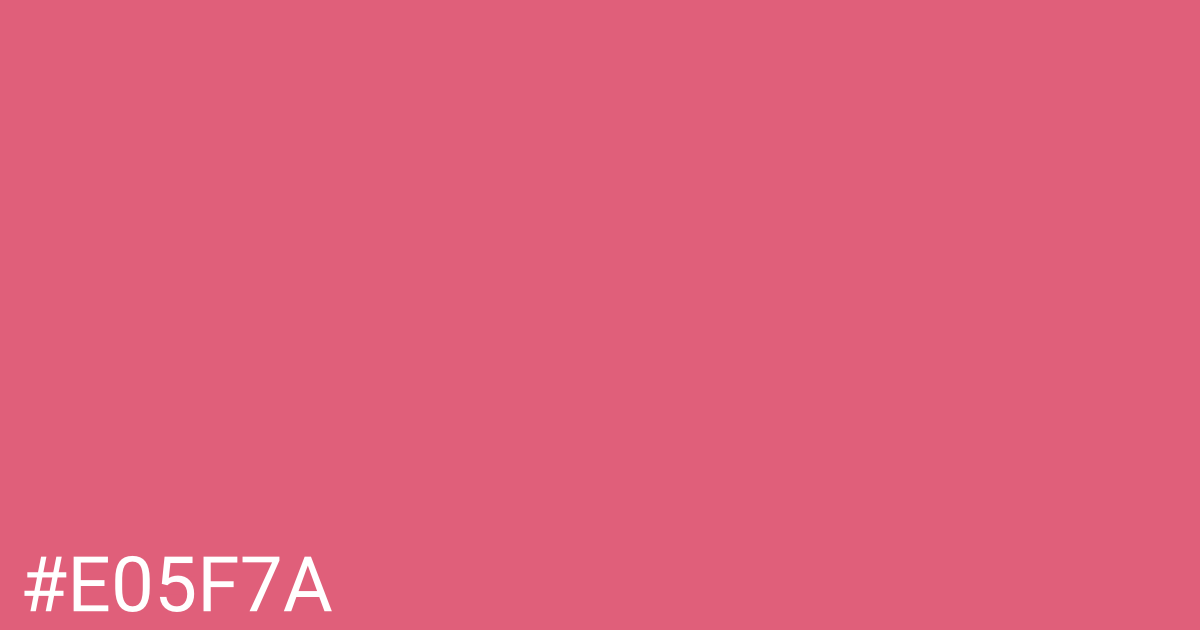 Hex color #e05f7a graphic