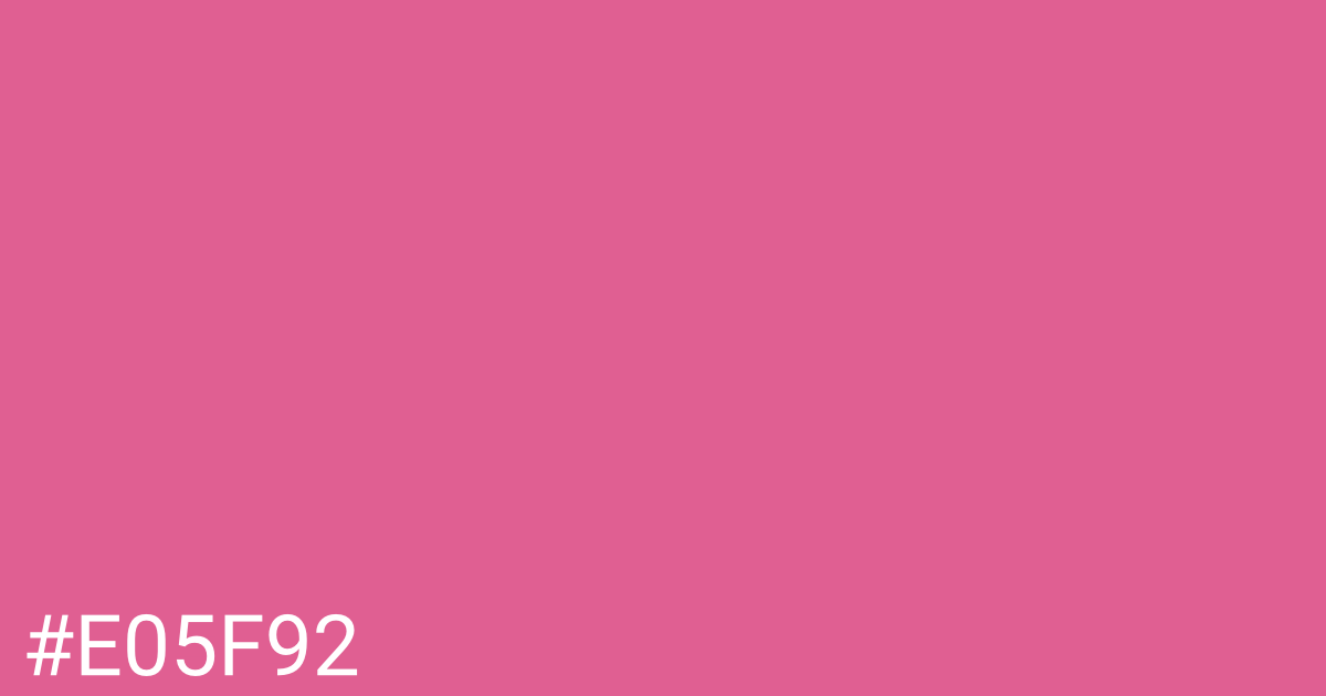 Hex color #e05f92 graphic