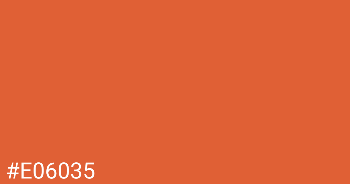 Hex color #e06035 graphic