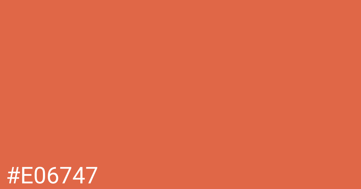 Hex color #e06747 graphic