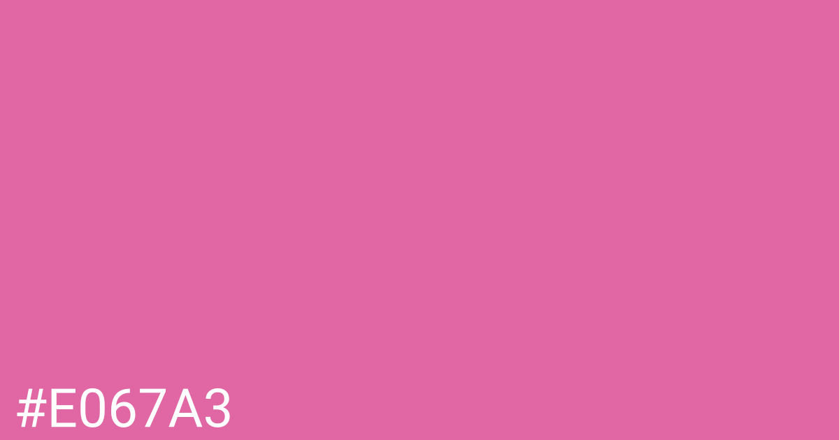 Hex color #e067a3 graphic