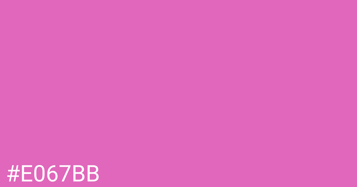 Hex color #e067bb graphic