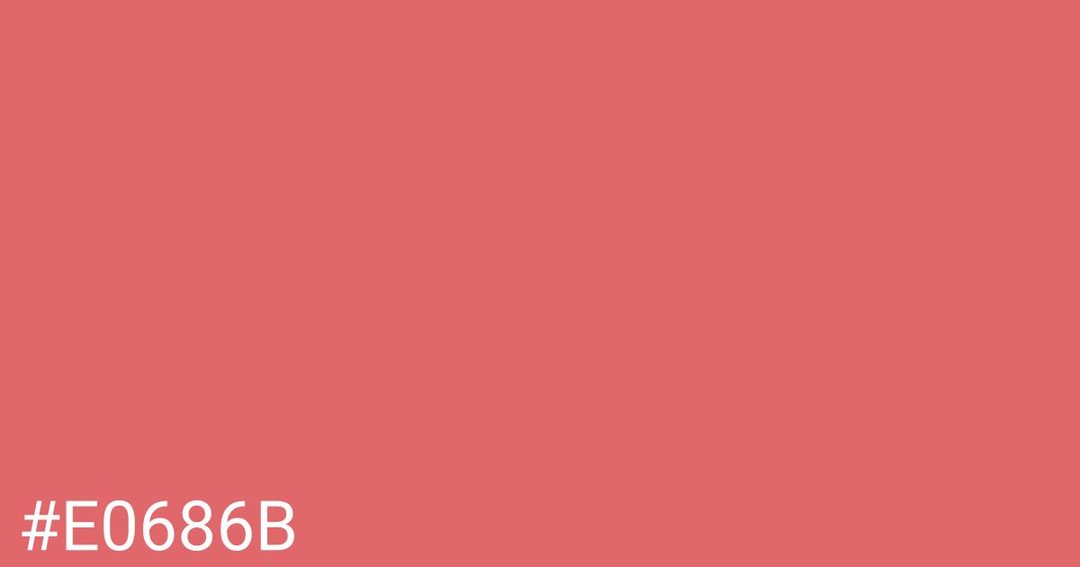 Hex color #e0686b graphic