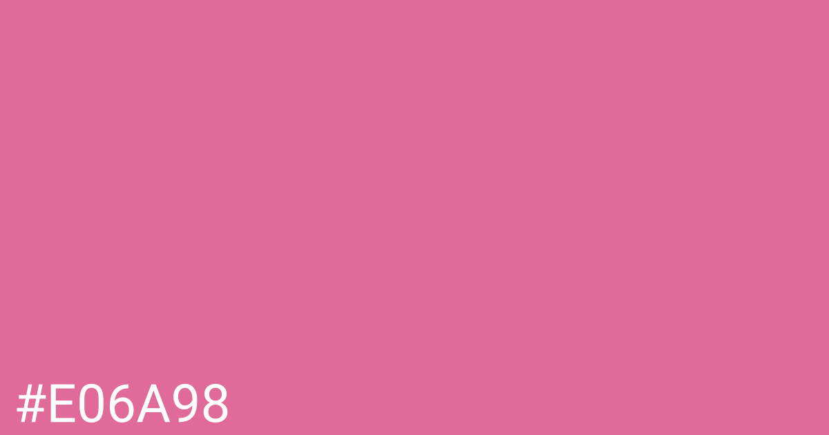 Hex color #e06a98 graphic