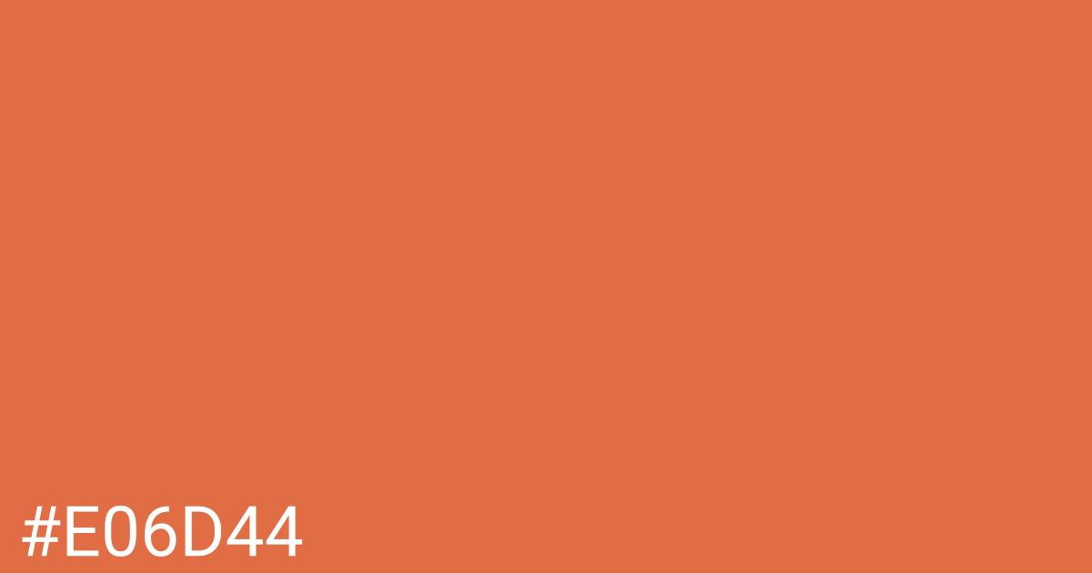Hex color #e06d44 graphic