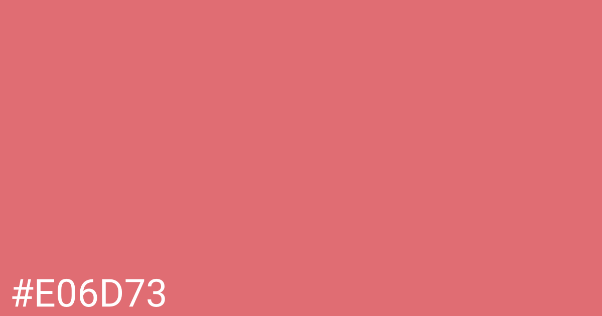 Hex color #e06d73 graphic