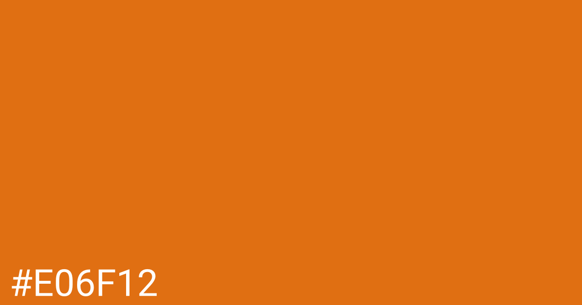 Hex color #e06f12 graphic