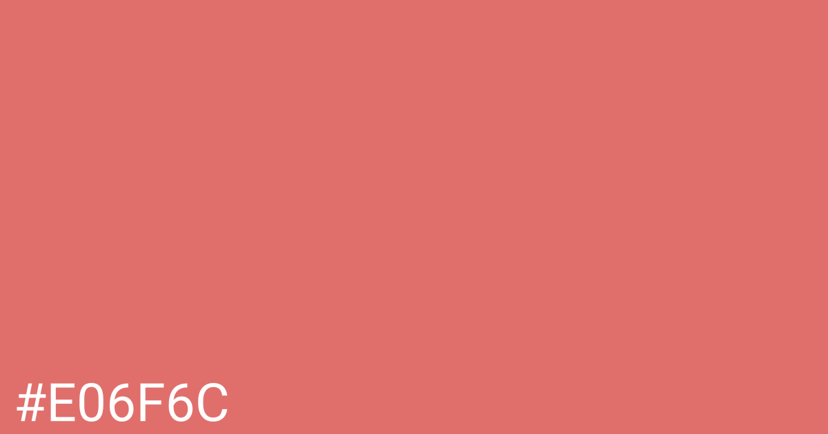 Hex color #e06f6c graphic