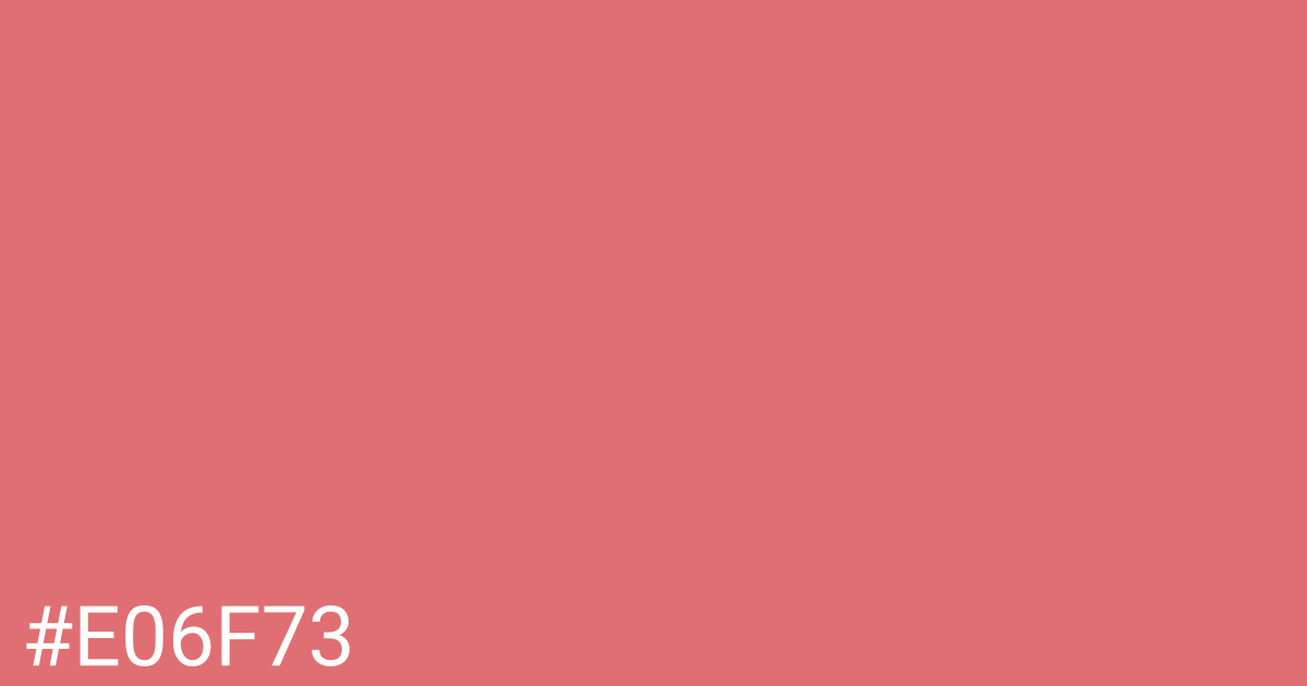 Hex color #e06f73 graphic