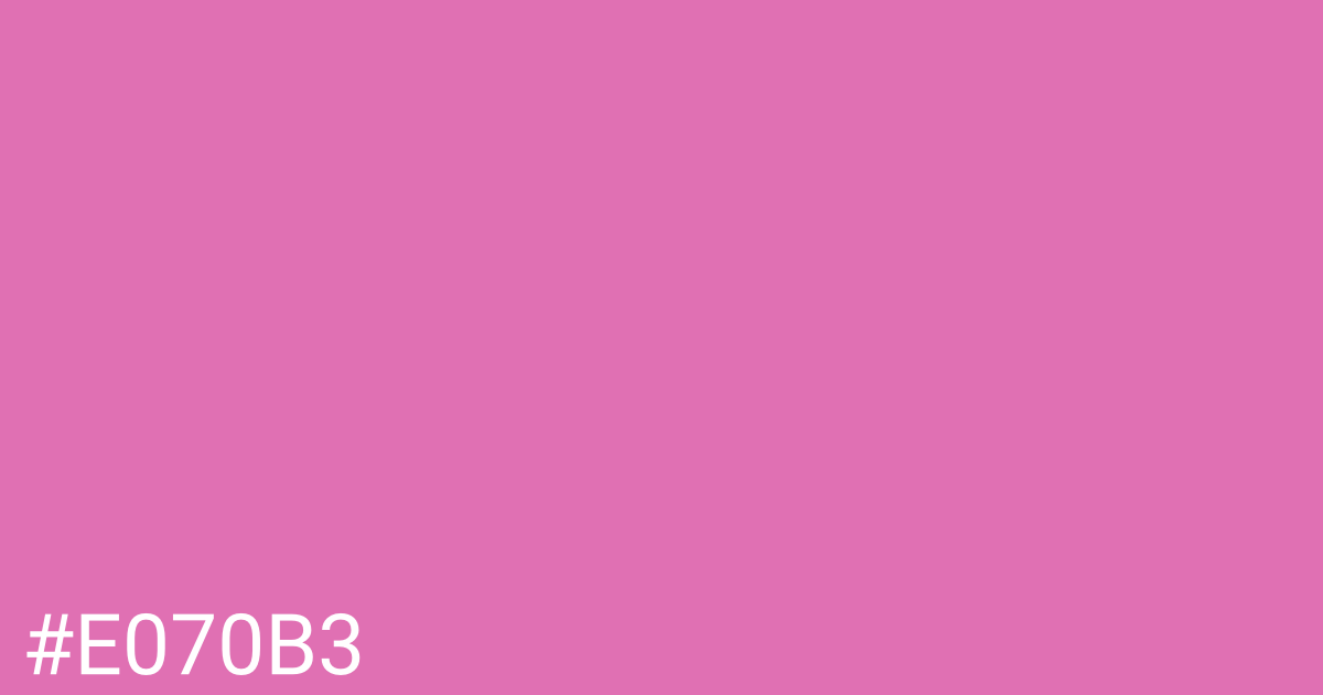 Hex color #e070b3 graphic