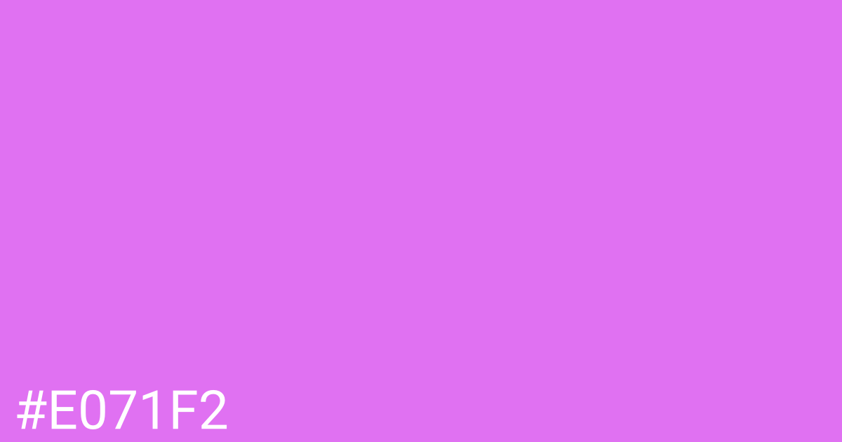 Hex color #e071f2 graphic