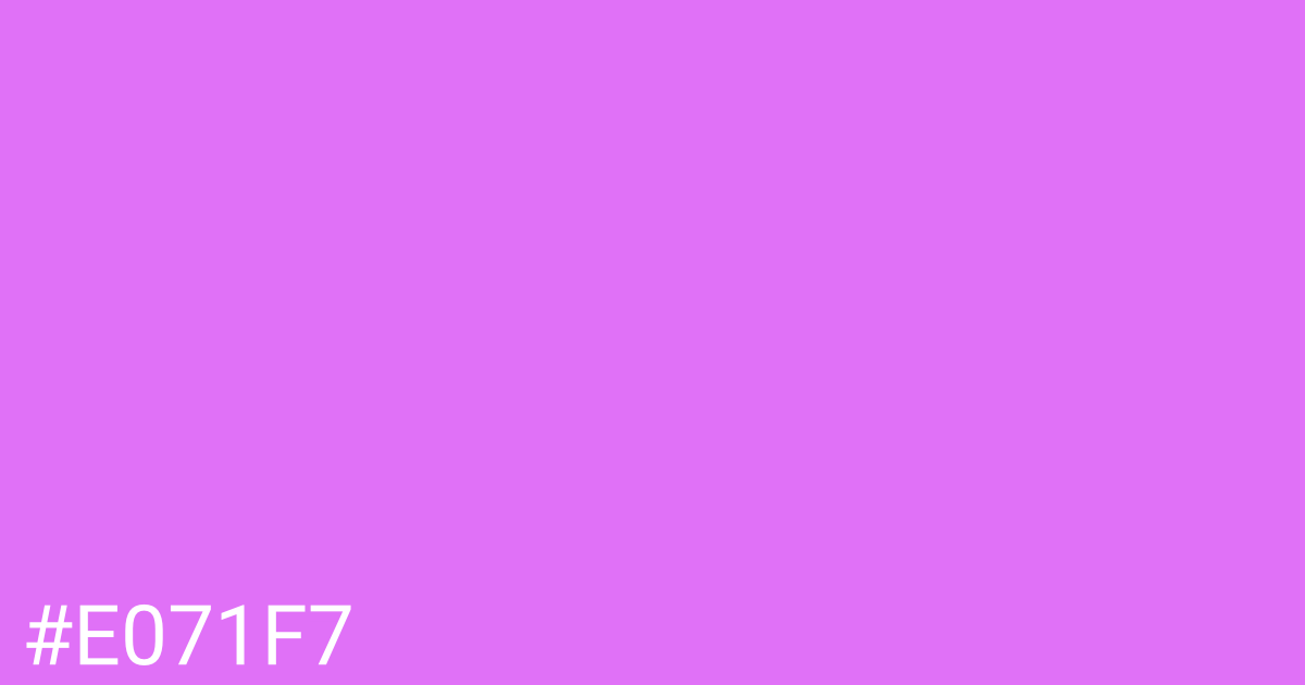 Hex color #e071f7 graphic