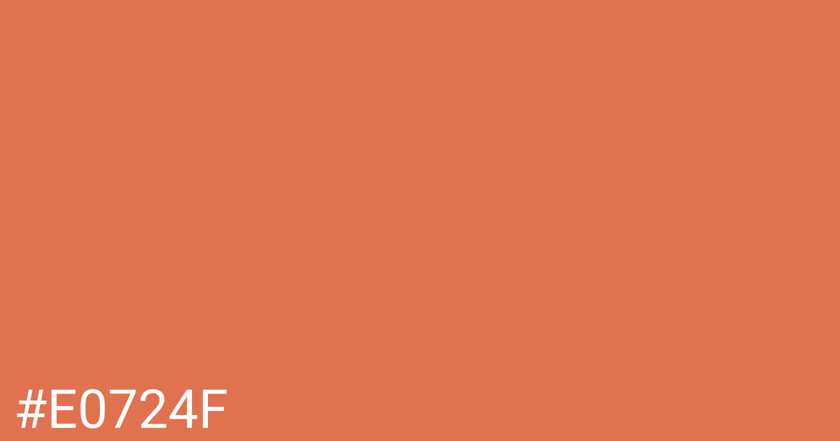 Hex color #e0724f graphic