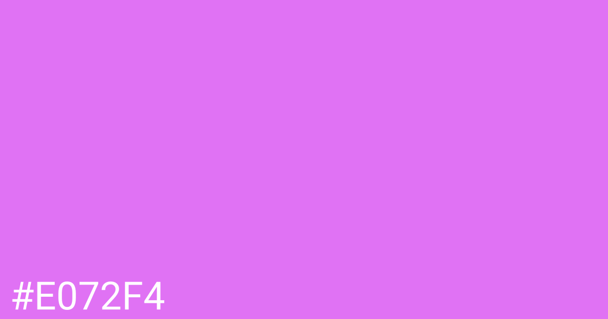 Hex color #e072f4 graphic