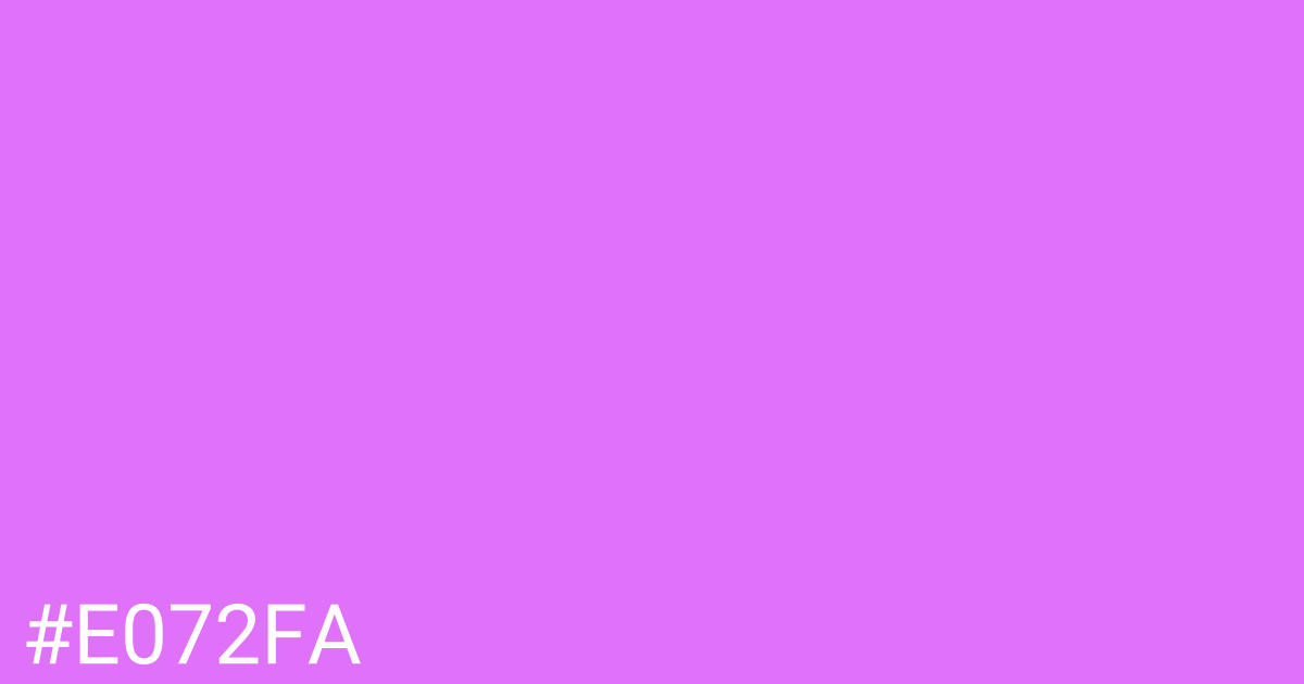 Hex color #e072fa graphic
