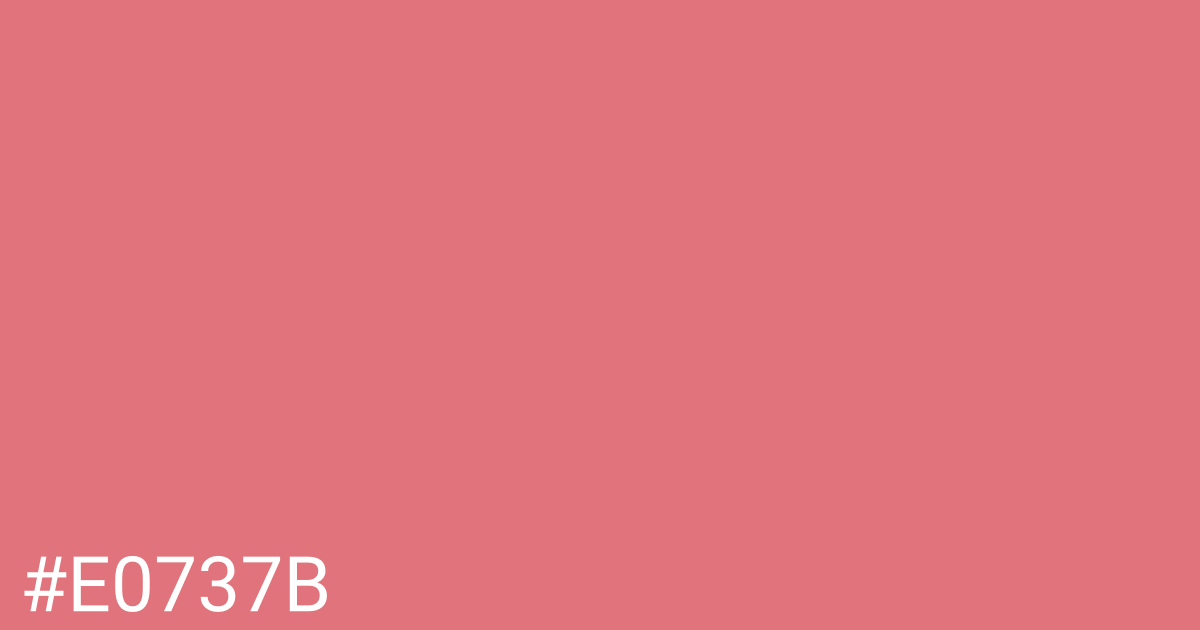 Hex color #e0737b graphic