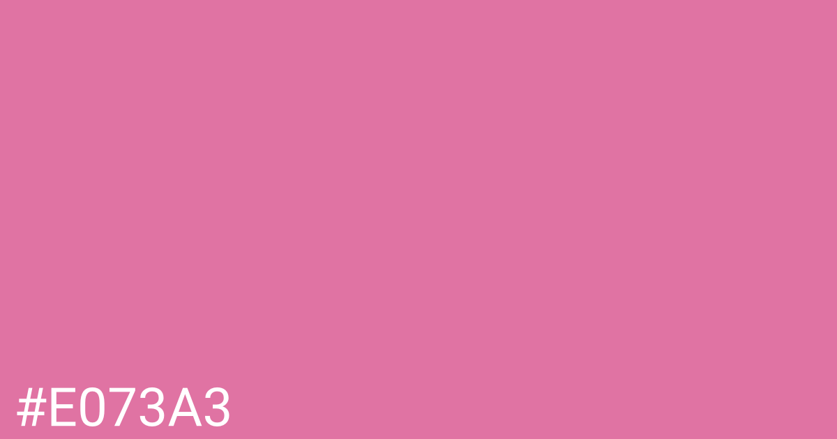 Hex color #e073a3 graphic